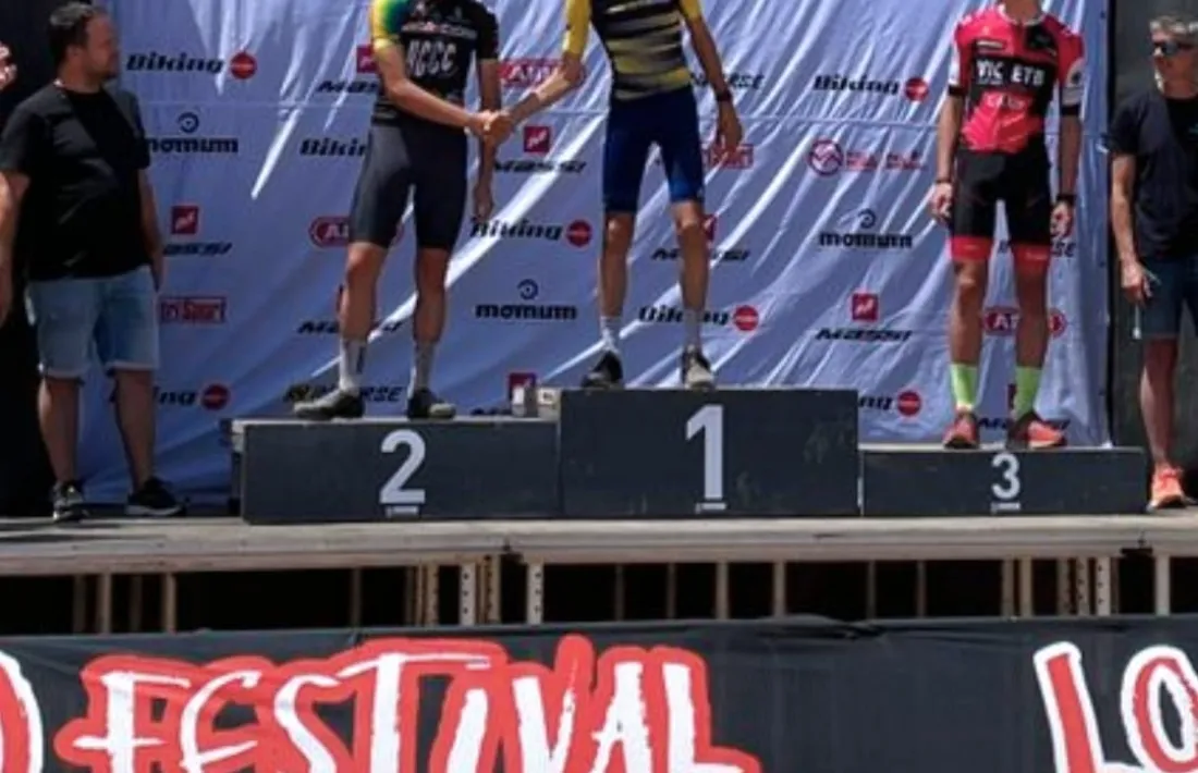 Adrià Regada, al podi de Vall de Lord.