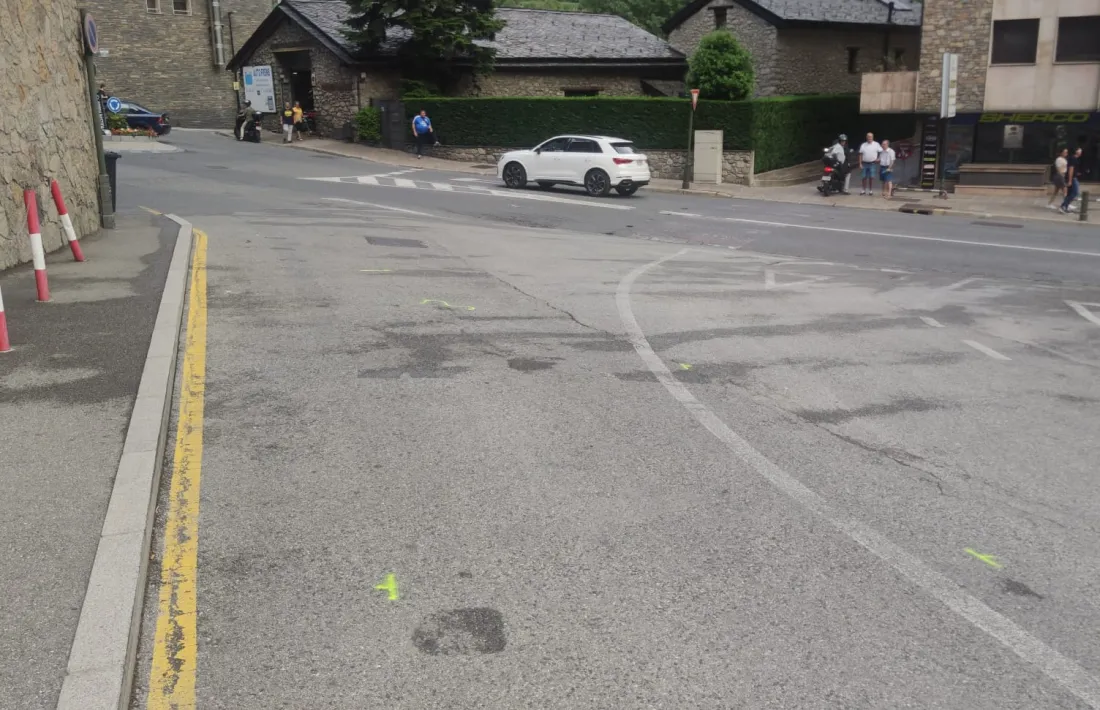 El punt on es trobava el cos de la víctima.