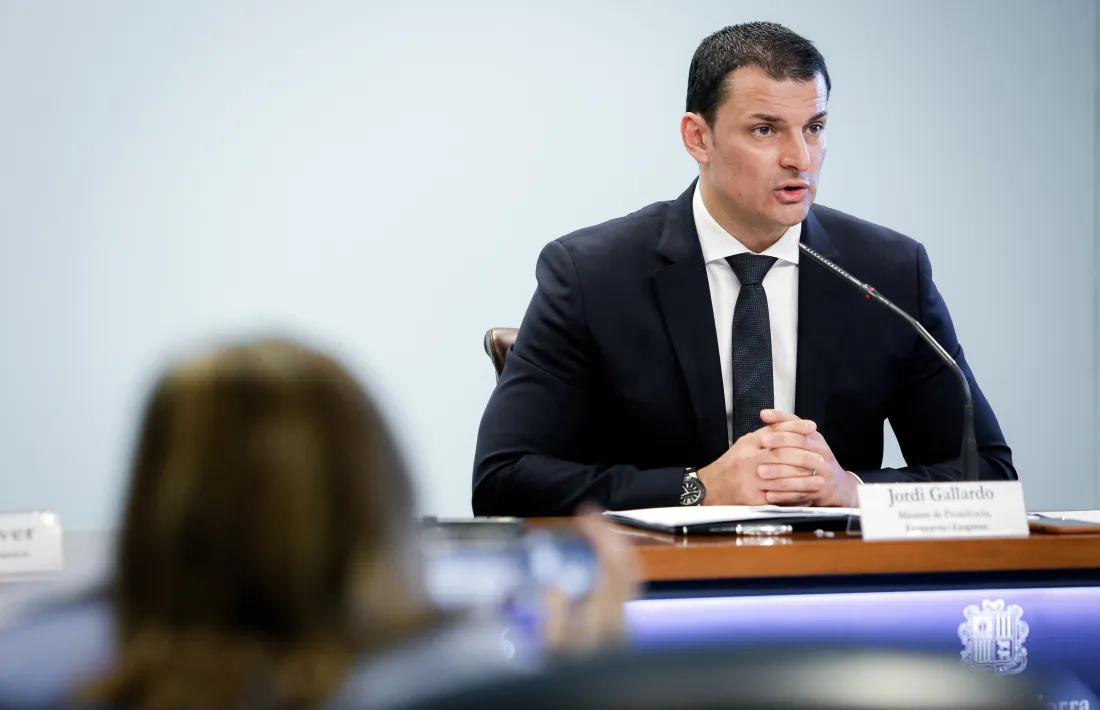 El ministre de Presidència, Economia i Empresa, Jordi Gallardo.