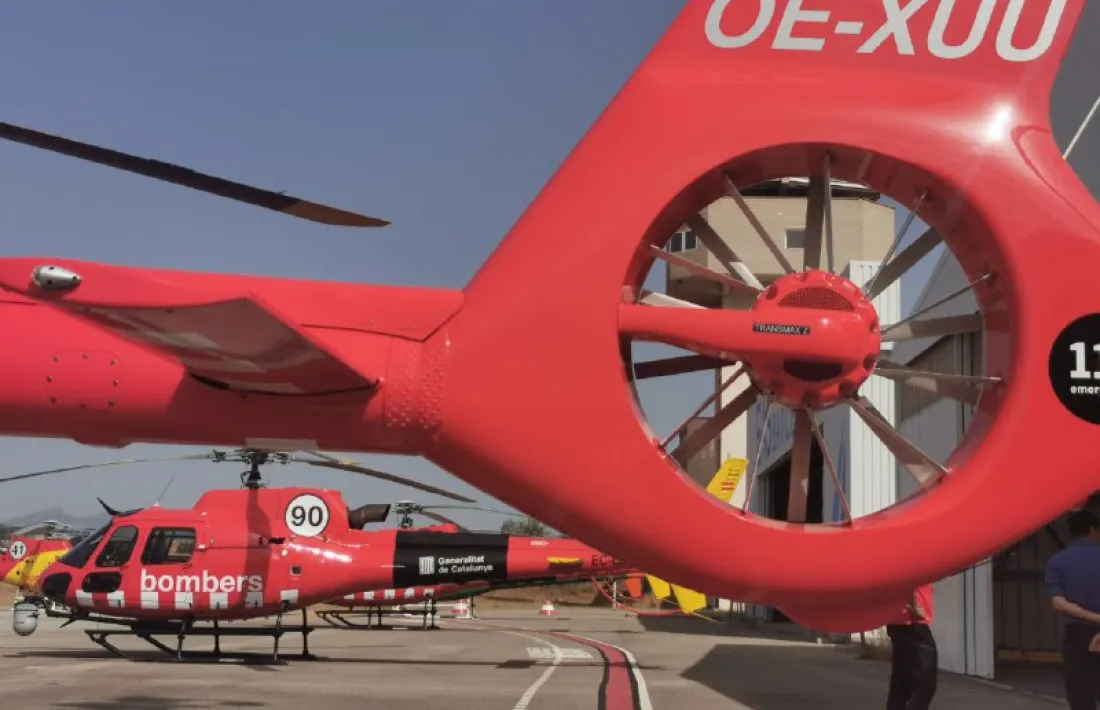 Foto d'arxiu de la presentació dels mitjans aeris dels bombers de la Generalitat. 