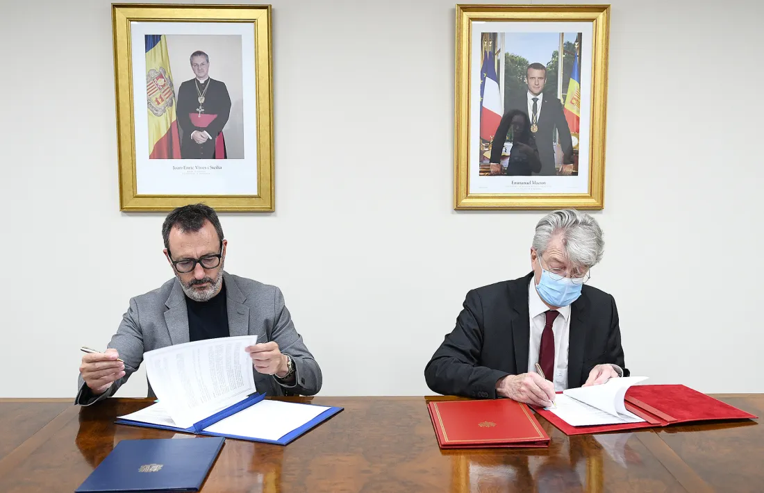 Víctor Filloy i Jean-Claude Tribolet han signat avui l'acord.