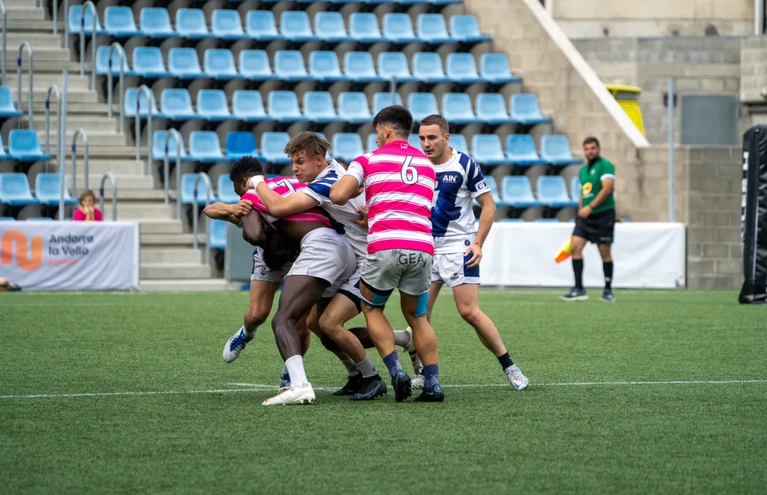 La final masculina del Torneig Internacional de Rugbi de 7, entre l’Ain Sevens i l’Esprit 