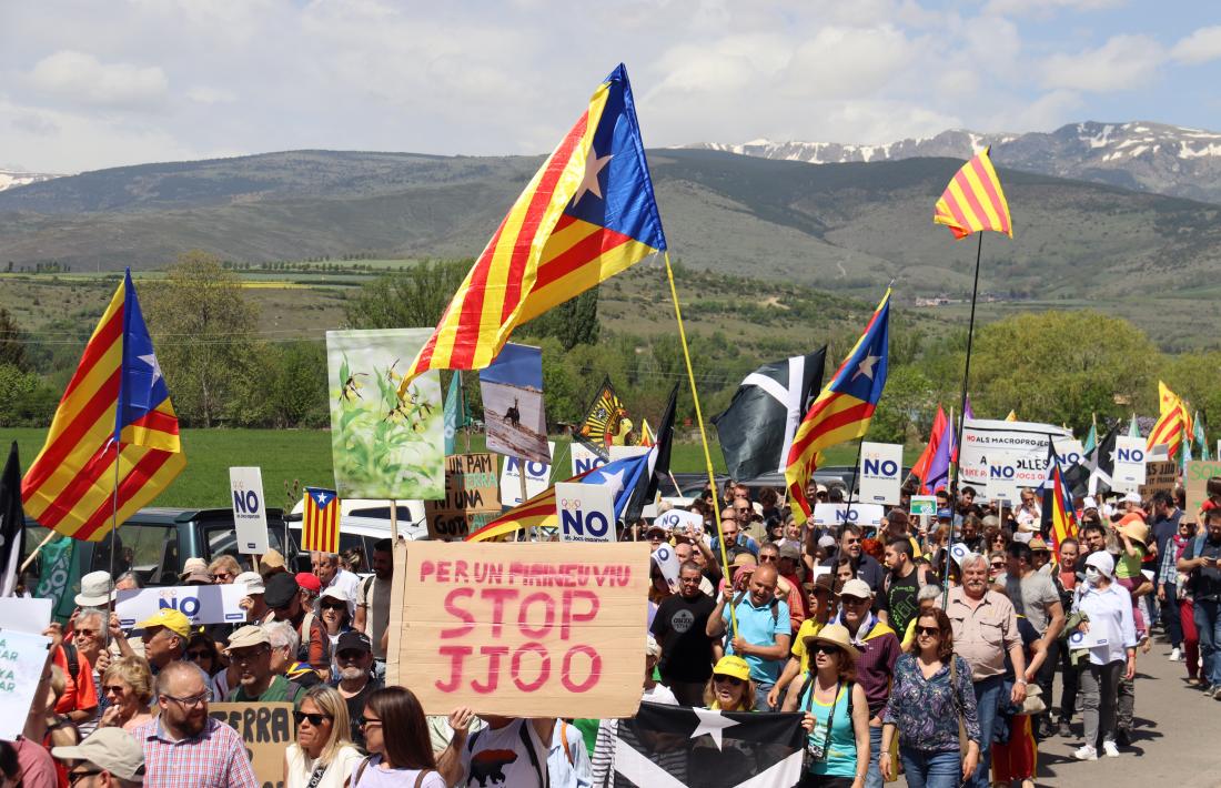 Imatge de la concentració a Puigcerdà del passat 15 de maig, convocada per Stop JJOO.