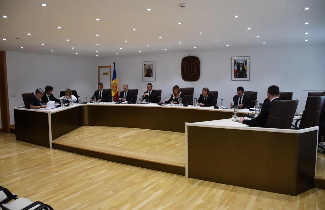 Un moment de la sessió de Consell de Comú d’Andorra la Vella, ahir a la tarda.