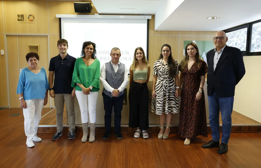 Foto de famílies dels premiats.