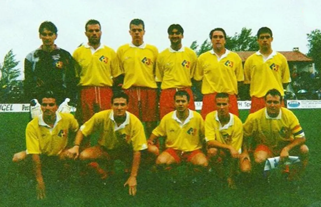 La selecció que va jugar el 22 de juny de 1997 amb molts debutants.