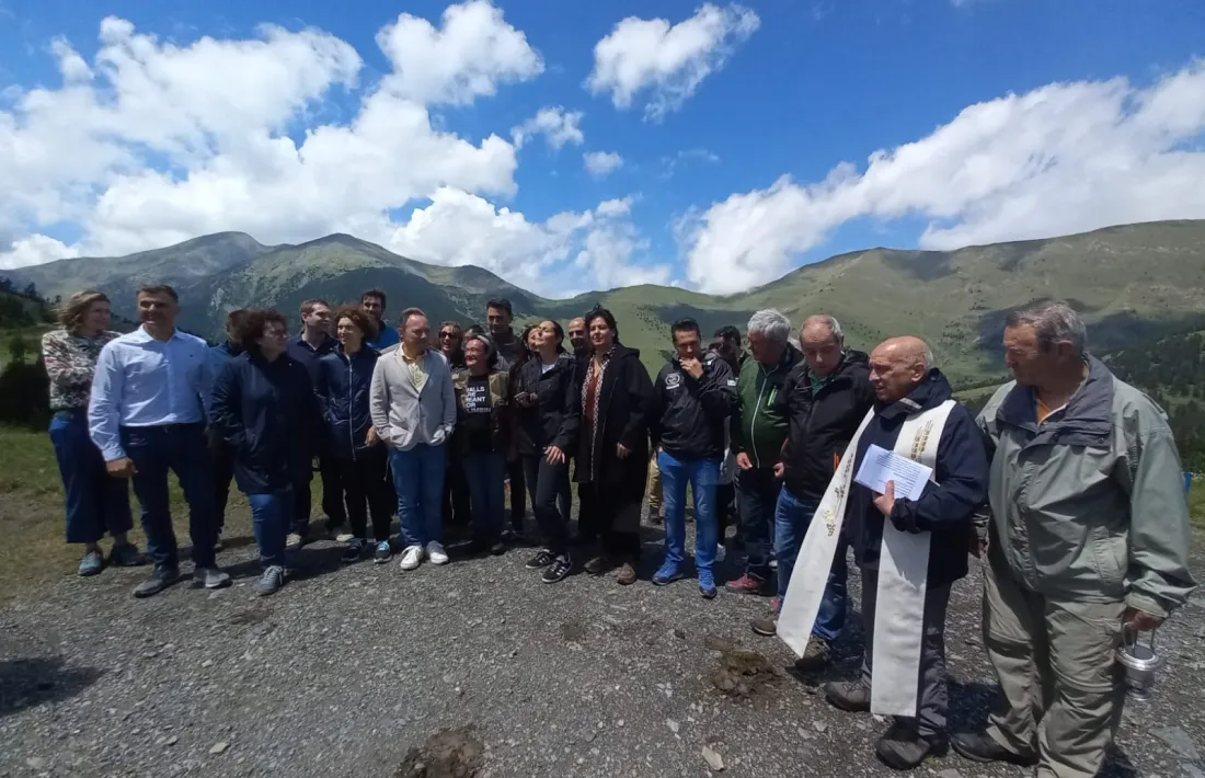 El moment de la benedició del bestiar a Setúria.