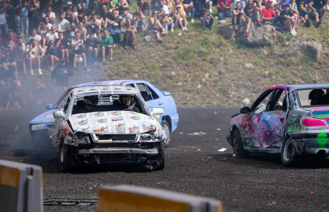 Un moment del Crash Car d'Encamp.