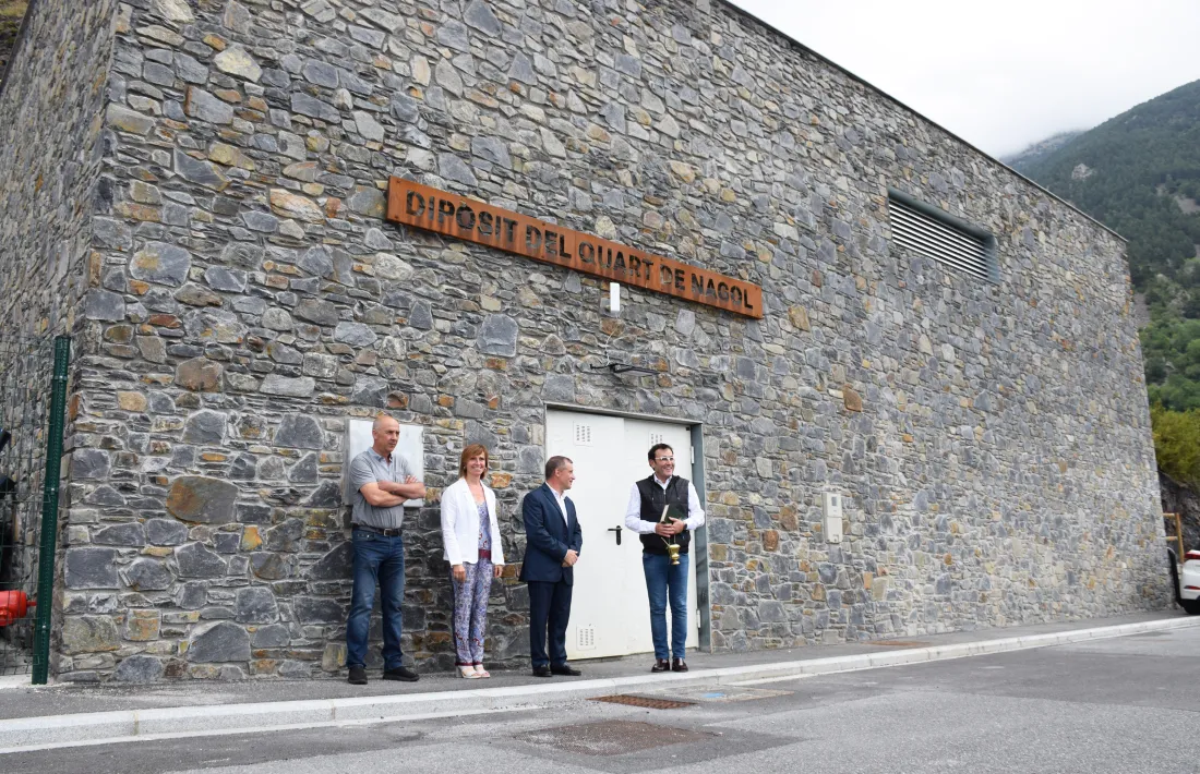 El nou dipòsit d'aigua inaugurat aquest matí.