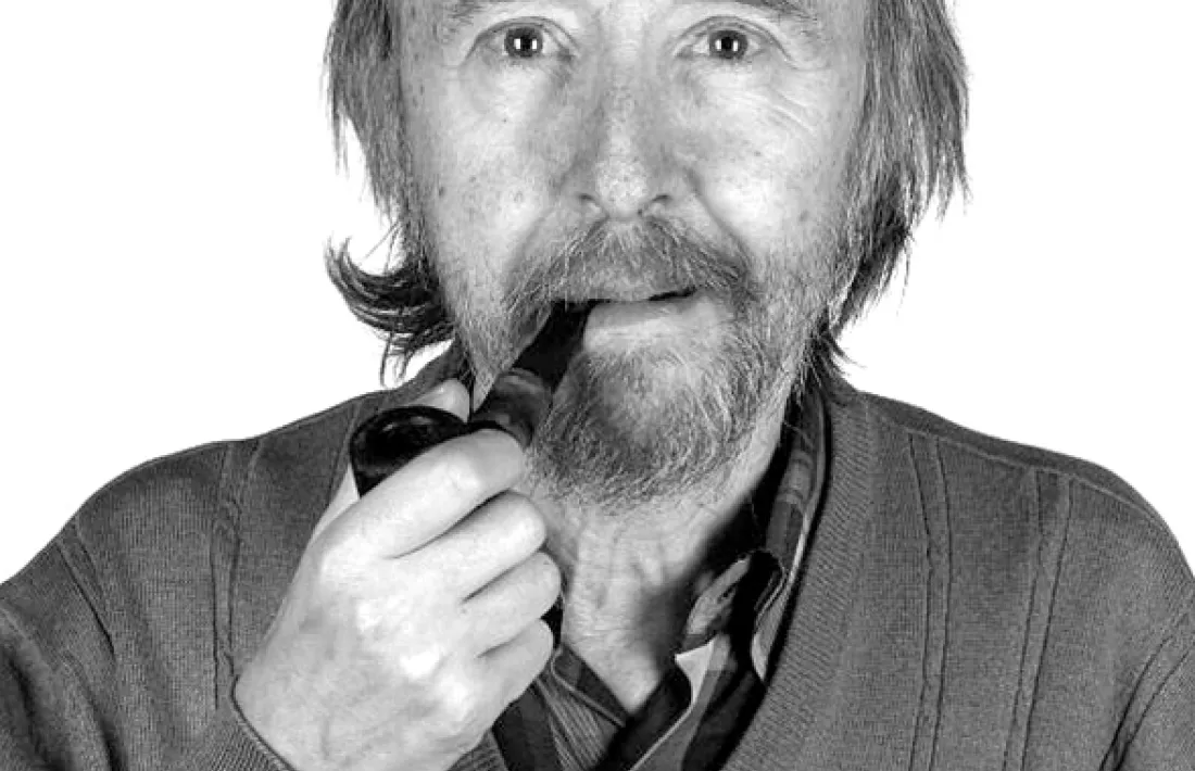 Pere Cavero amb la pipa inseparable.