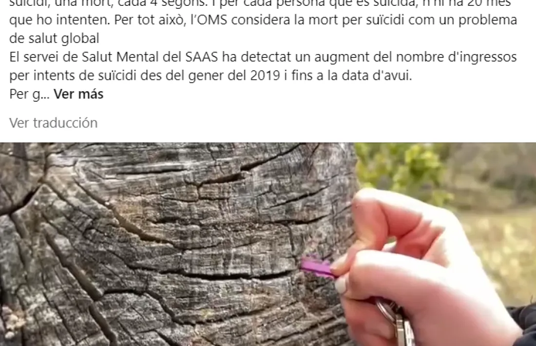 La campanya de prevenció del suïcidi.