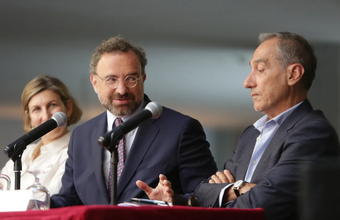 Juli Minoves i Joan Gabriel, avui, al Consell General.