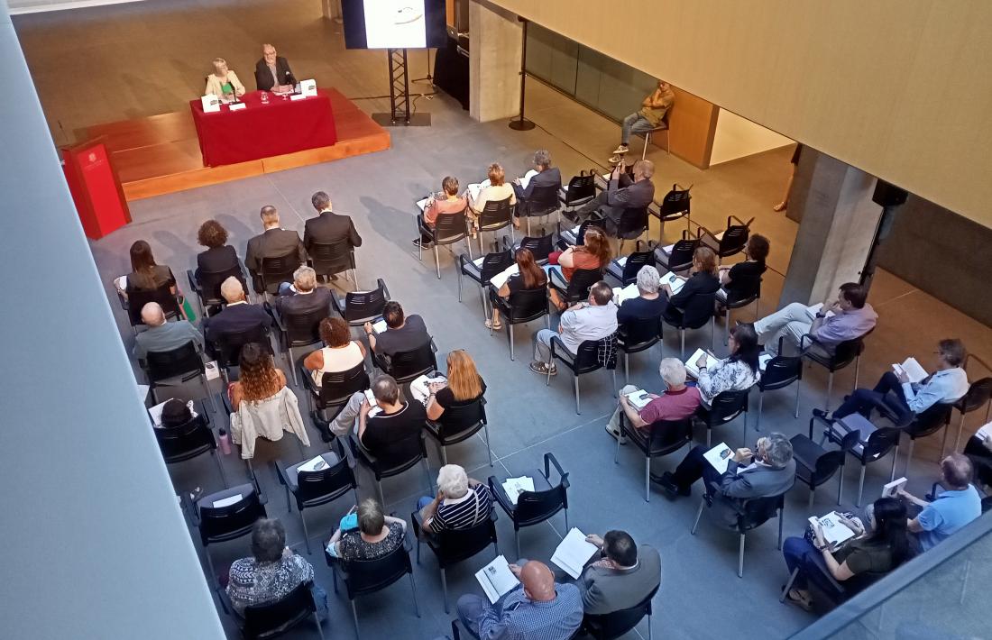 Un moment de la presentació, ahir al vestíbul del Consell General.