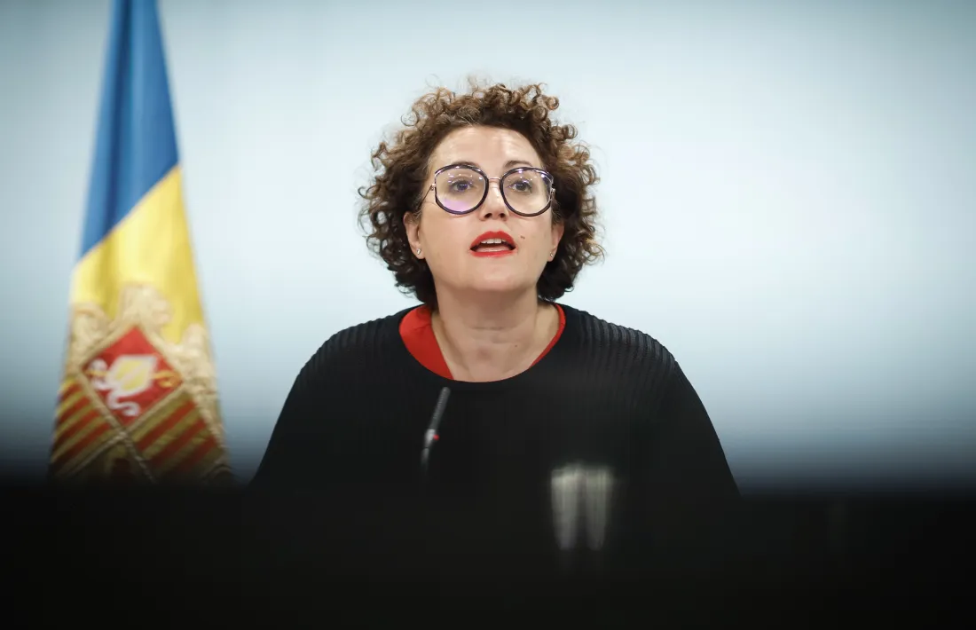 La ministra d'Afers Socials,Joventut i Igualtat, Judith Pallarés, en una anterior roda de premsa.