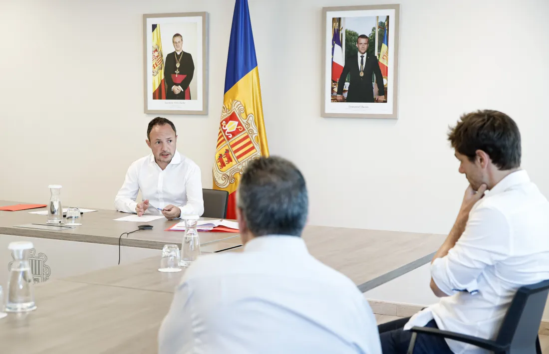 Xavier Espot es va reunir ahir amb l'FC Andorra.
