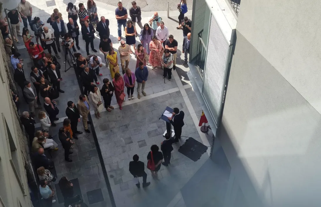 Un moment de la inauguració, aquest matí.