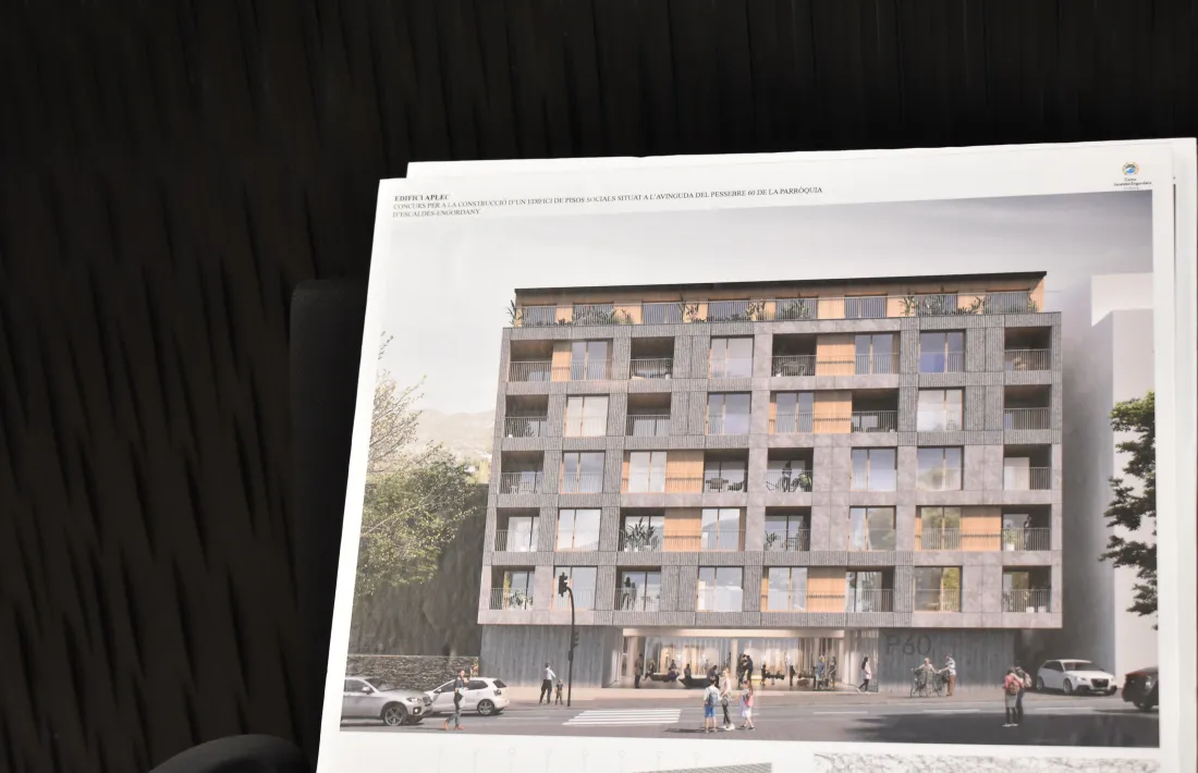 La simulació virtual del futur edifici de pisos de lloguer a preu assequible.