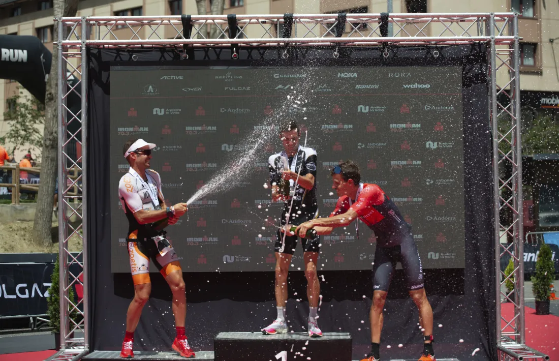 Simon Viain va celebrar la victòria de l'Ironman 70.3 Andorra.