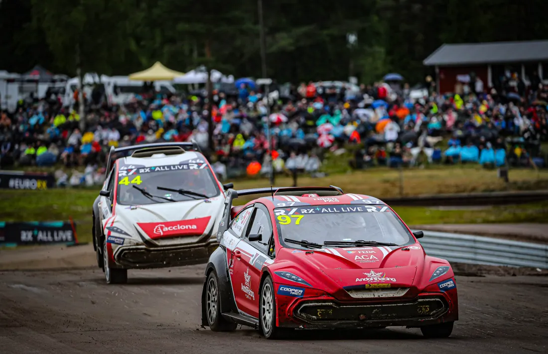 Raül Ferré, en la seva estrena al Mundial de RallyCross que es va disputar a Höljes.