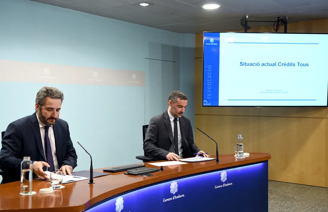 Eric Jover i Marc Ballestà han fet el punt avui de la situació del programa de crèdits tous.