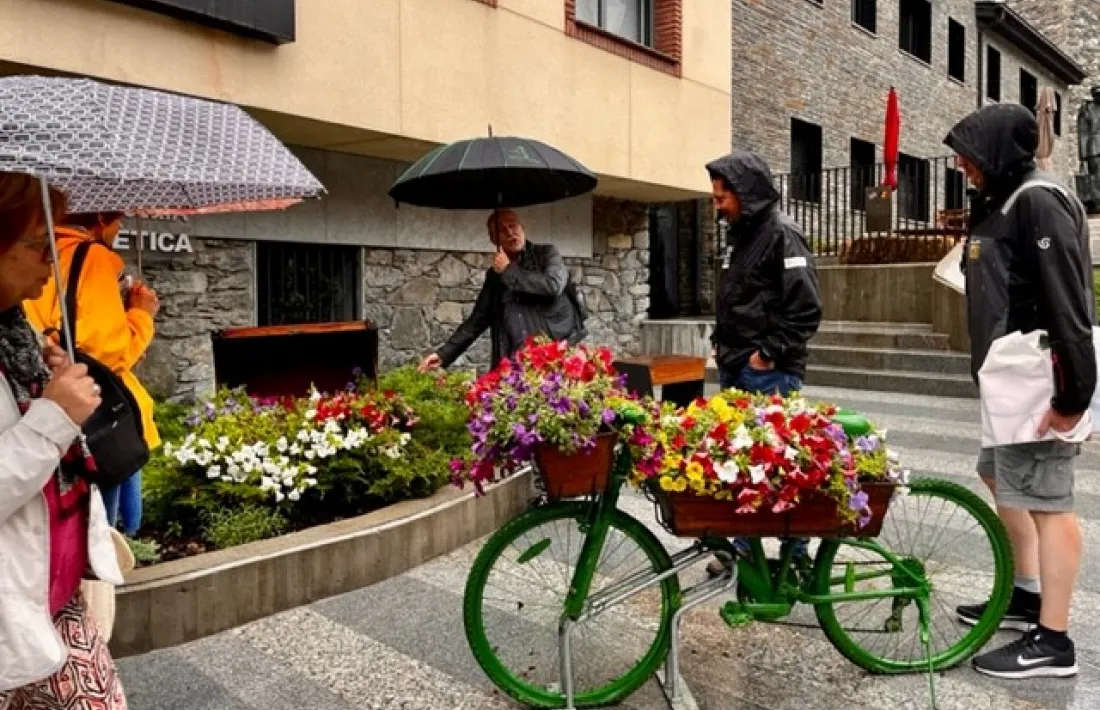 Un moment de la visita, aquest matí.