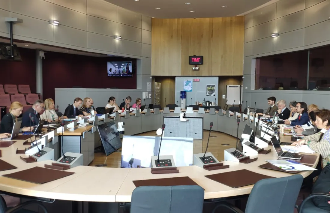 Un moment de la reunió d’avui a Brussel·les.