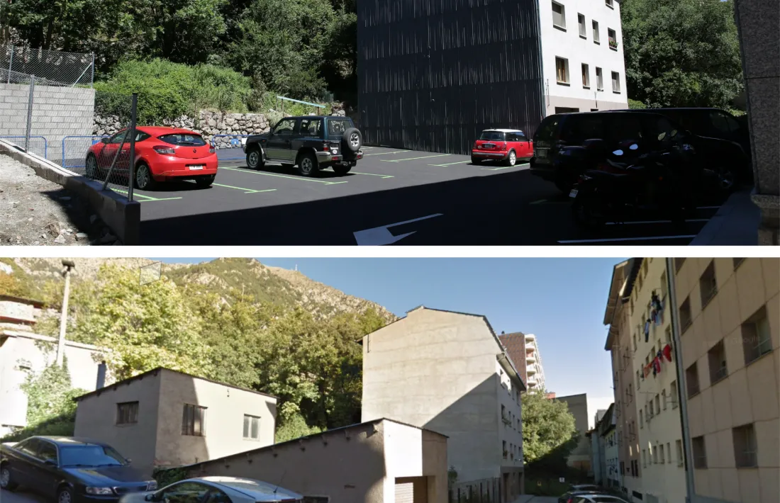 El nou pàrquing de 465 metres quadrats és zona verda.