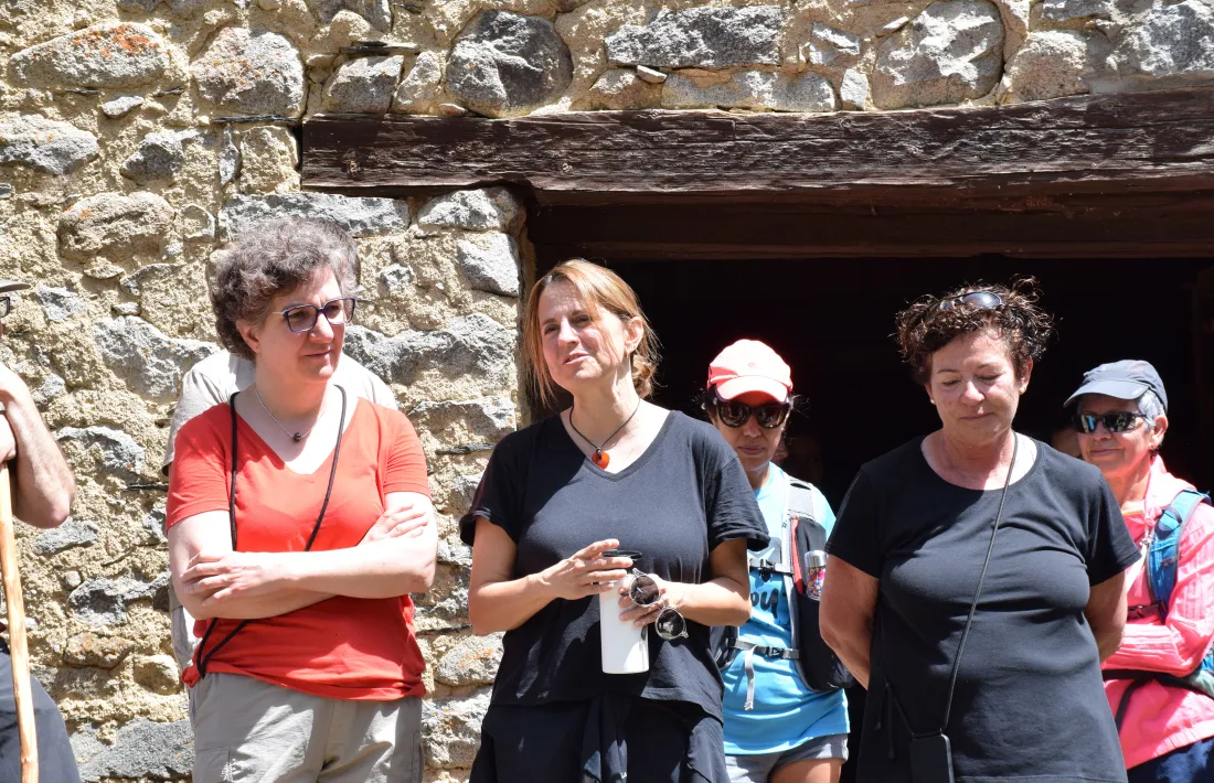 La cònsol Rosa Gili, en la inauguració de la renovada borda de Ràmio, fa quinze dies.