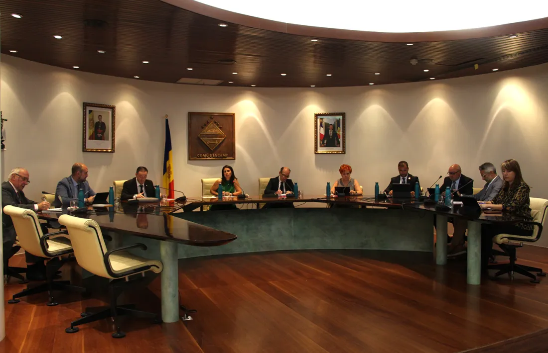 Un moment de la sessió de consell de comú d'Encamp celebrada aquest matí.