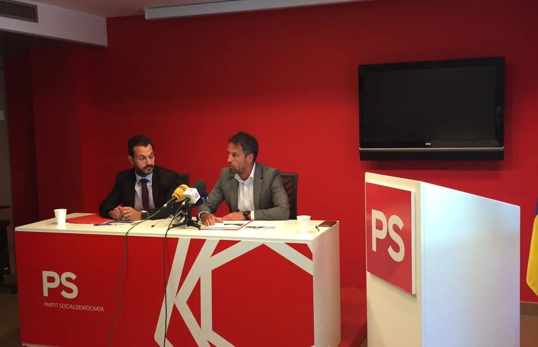 Gerard Alís i Pere López en la roda de premsa d'avui.