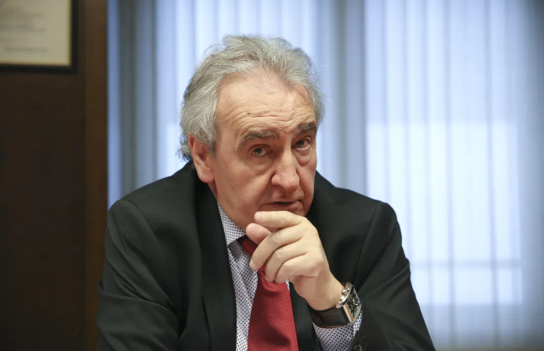 El president de Progressistes-SDP, Jaume Bartumeu, en una entrevista al seu despatx.