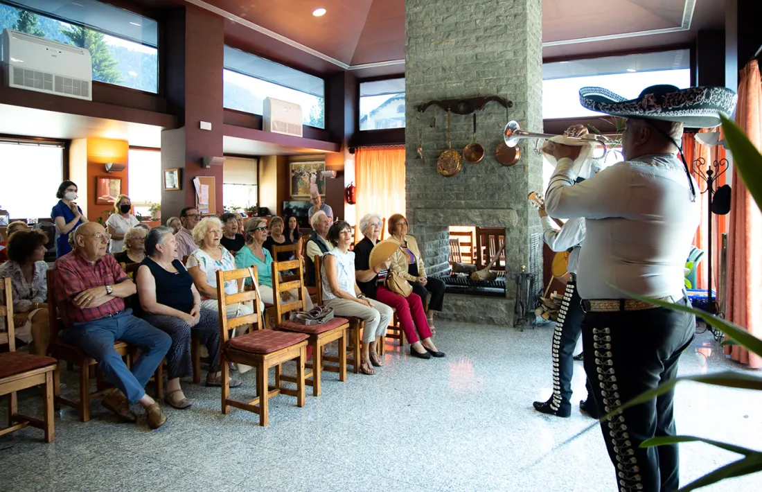 Un moment del berenar que s'ha ofert a la Casa Pairal d'Ordino.