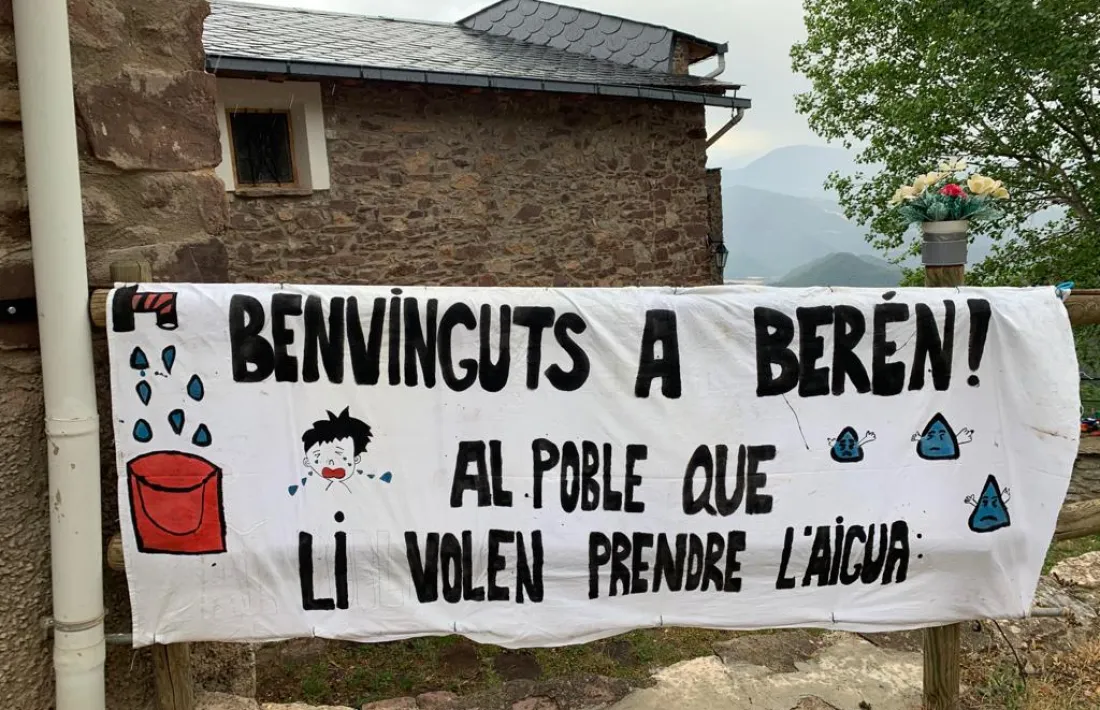 Els veïns de Berén es mobilitzen des de fa mesos per evitar l’expropiació de l’aigua de rec. 