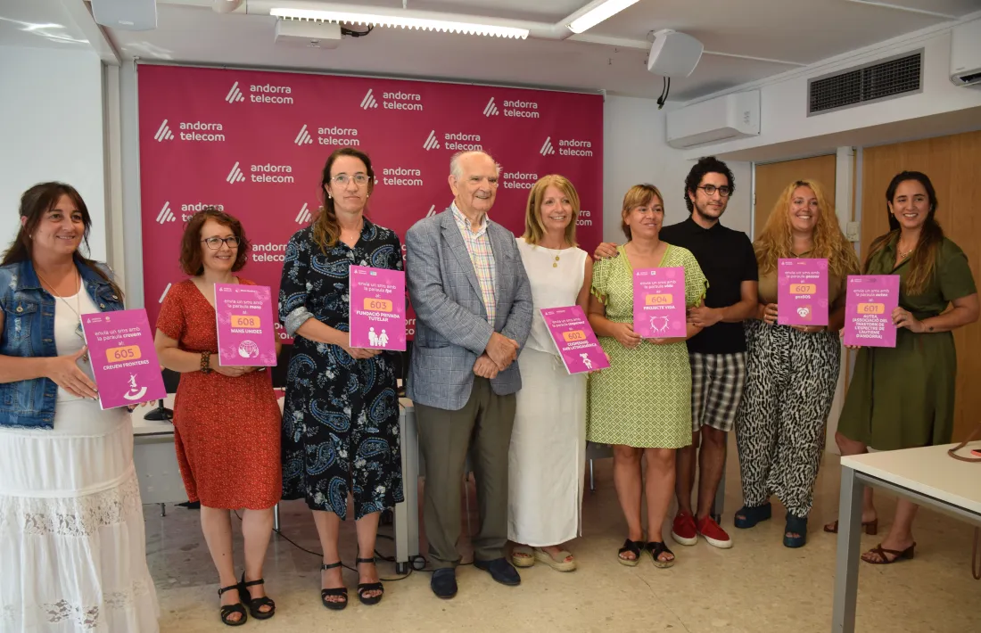 Les entitats beneficiàries dels SMS Socials d'Andorra Telecom.