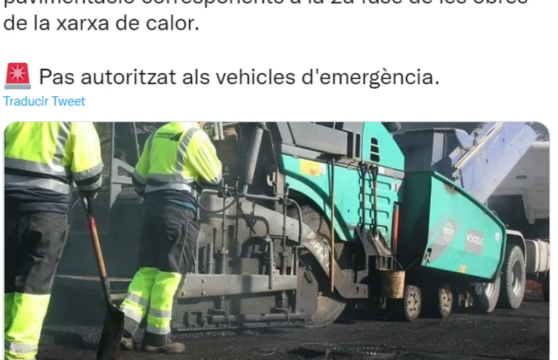 Mobilitat va informar el passat dijous que els treballs es farien de l'1 al 4 d'agost.
