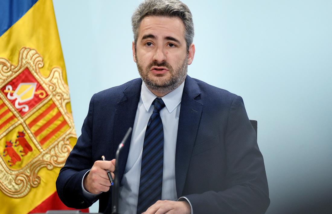El ministre portaveu, Eric Jover, en la compareixença posterior al consell de ministres, aquesta tarda.