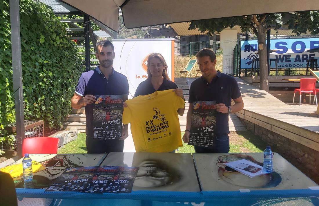 Josep Maria Garrallà, Sandra Bonet i Kevin Poulet van presentar ahir la nova edició del Trial 2 Dies d’Arinsal.