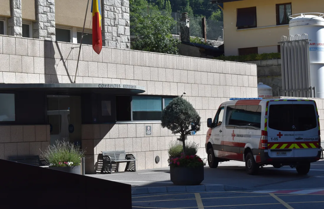 L’entrada de consultes externes de l’hospital Nostra Senyora de Meritxell.