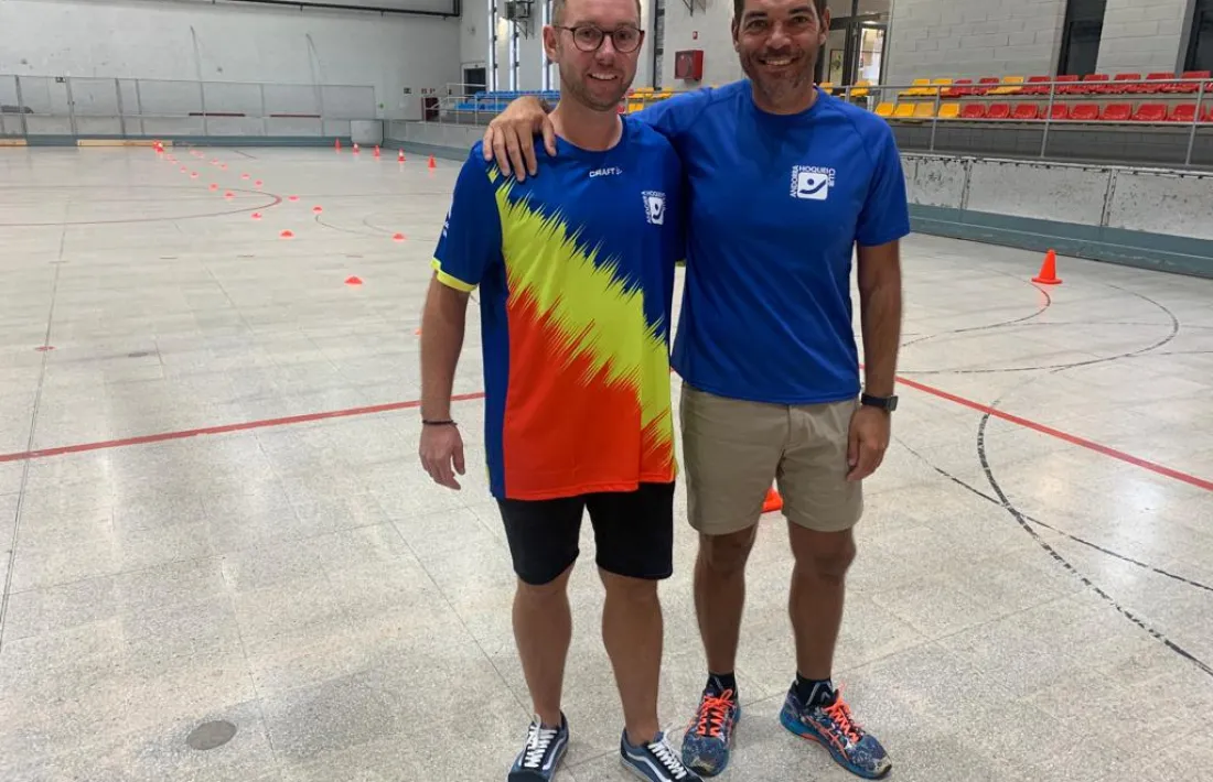 Sam Kay va ser presentat ahir per l’Andorra HC i ho va fer al costat de Manel Rubio.