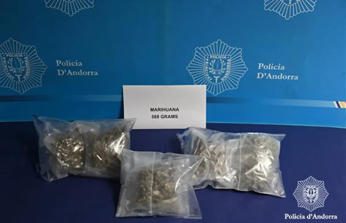 La droga que la policia va trobar en possessió dels dos homes.