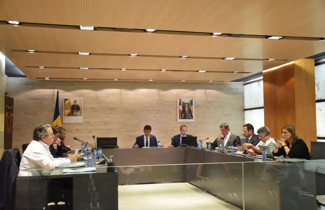 Un moment de la sessió de consell d'aquest migdia.