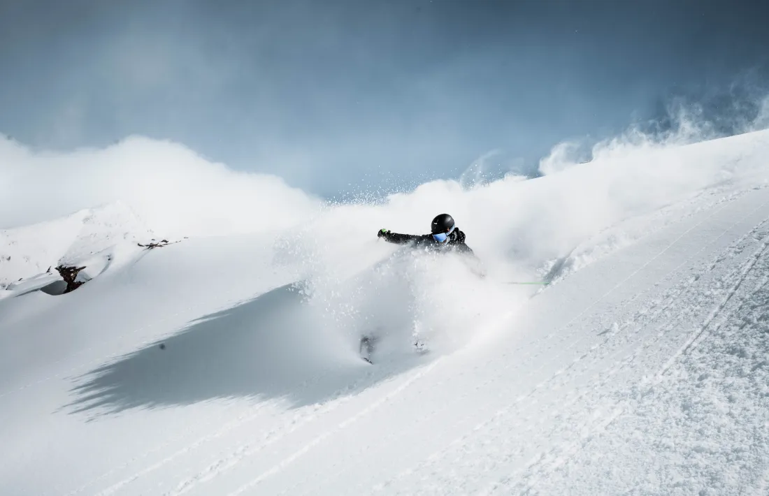 Un esquiador a Ordino Arcalís.