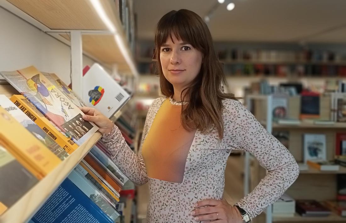 L’escriptora novaiorquesa a la llibreria La Trenca de la capital.