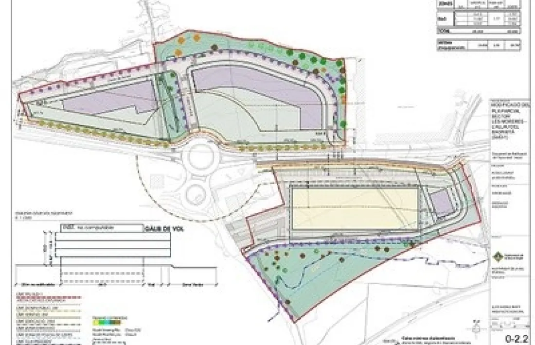 Plànol dels terrenys on es construiria l'equipament, adjacents al parc de bombers.