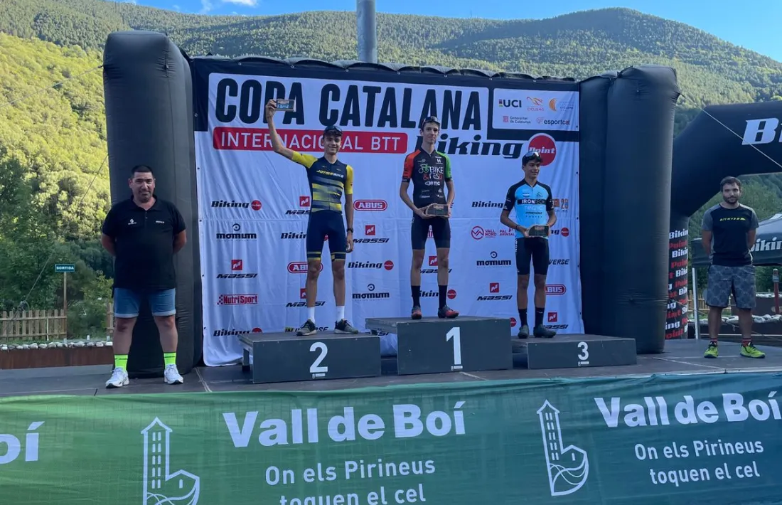 Adrià Regada, al podi júnior de Boí.