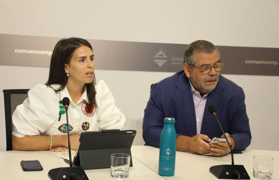 Els cònsols d'Encamp, Laura Mas i Jean-Michel Rascagnères.