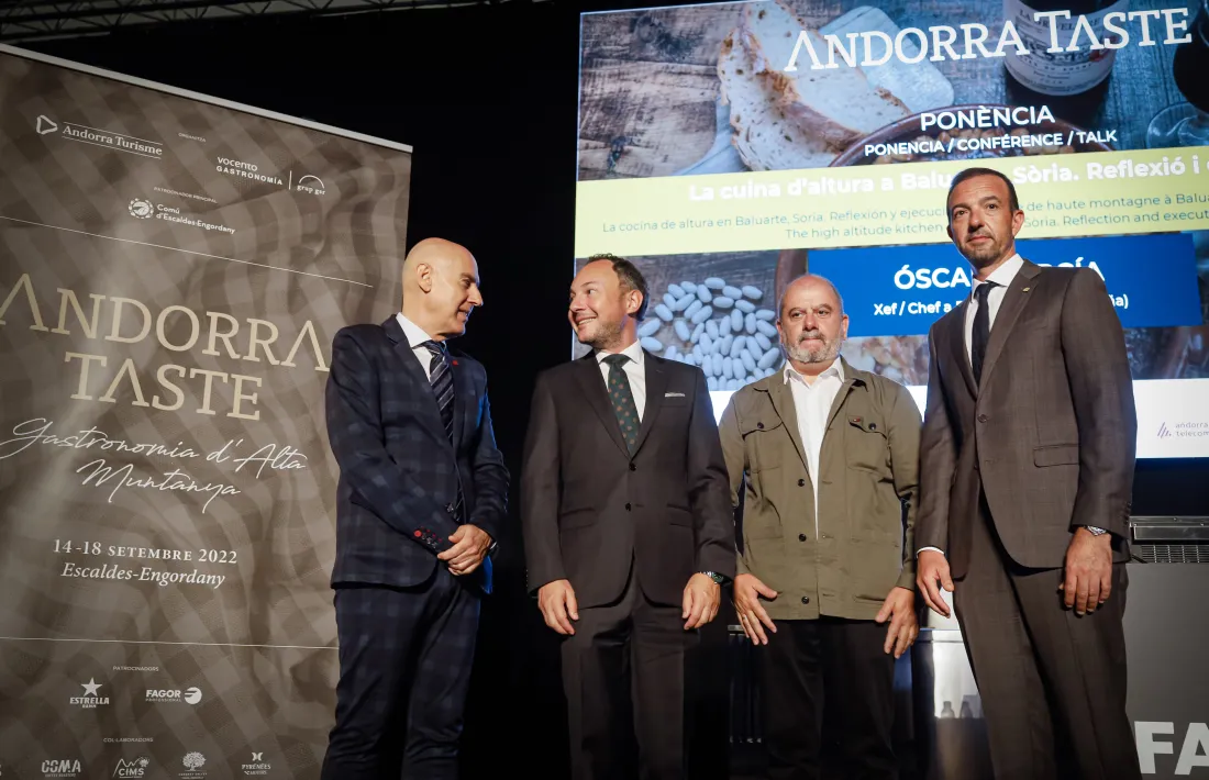 Dolsa, Espot, Lana i Torres en la inauguració de l'Andorra Taste, aquest matí.