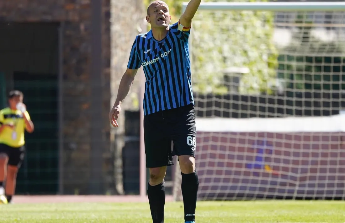 Ilde Lima, en el seu últim partit amb l’Inter Club Escaldes, a la UEFA Conference League.
