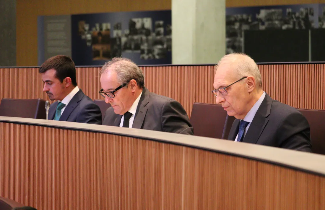 Oliver Alis, Joan Carles Camp i Josep Pintat en una sessió del Consell General.