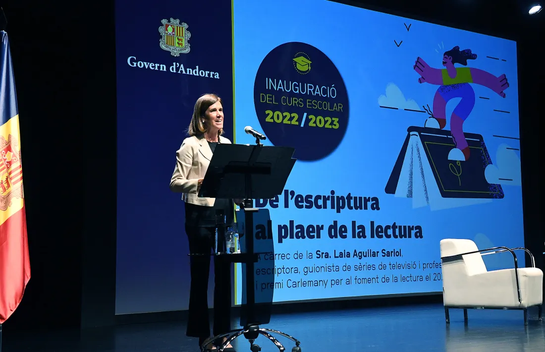 Vilarrubla durant la inauguració del curs escolar celebrada aquesta tarda.